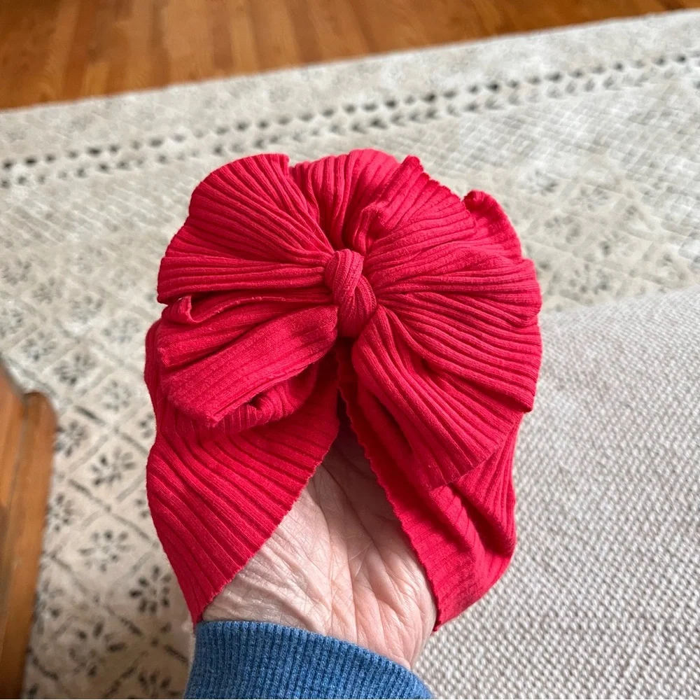 Posh Peanut Molly Hat Head Wrap with Bow Red